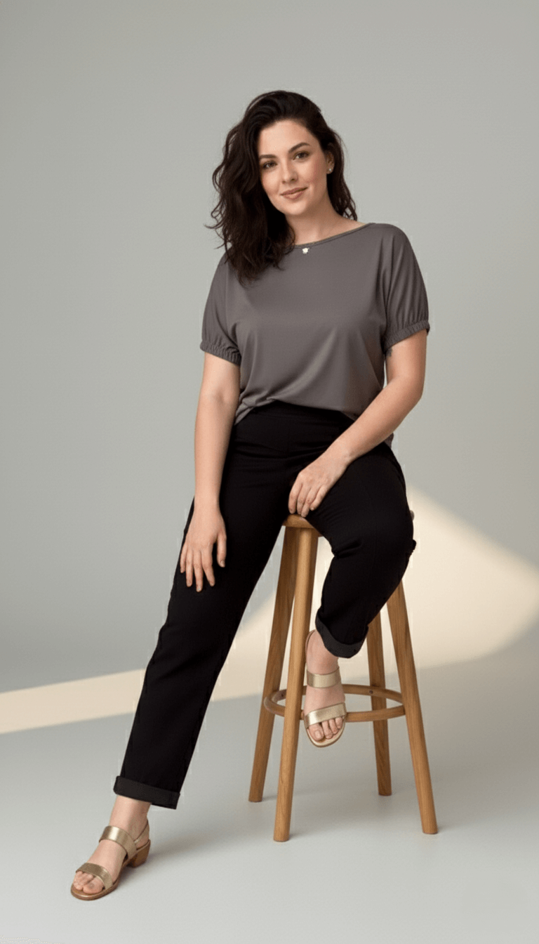 Calça Renata - Moletinho Jeans