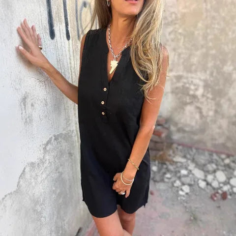 Vestido Charlotte – Sofisticação Europeia em Cada Detalhe - Linho Premium (Leve e Soltinho)