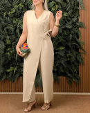 Macacão Bela | Decote em V - (Queridinho das Blogueiras)